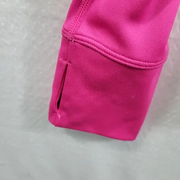 Nike Dri Fit Women's Pink Half Zip Long Sleeve Top Size M 8525-1182 - Picture 2 of 8